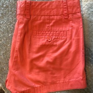 Coral J Crew Shorts
